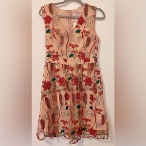 Festive embroidered party dress❤️